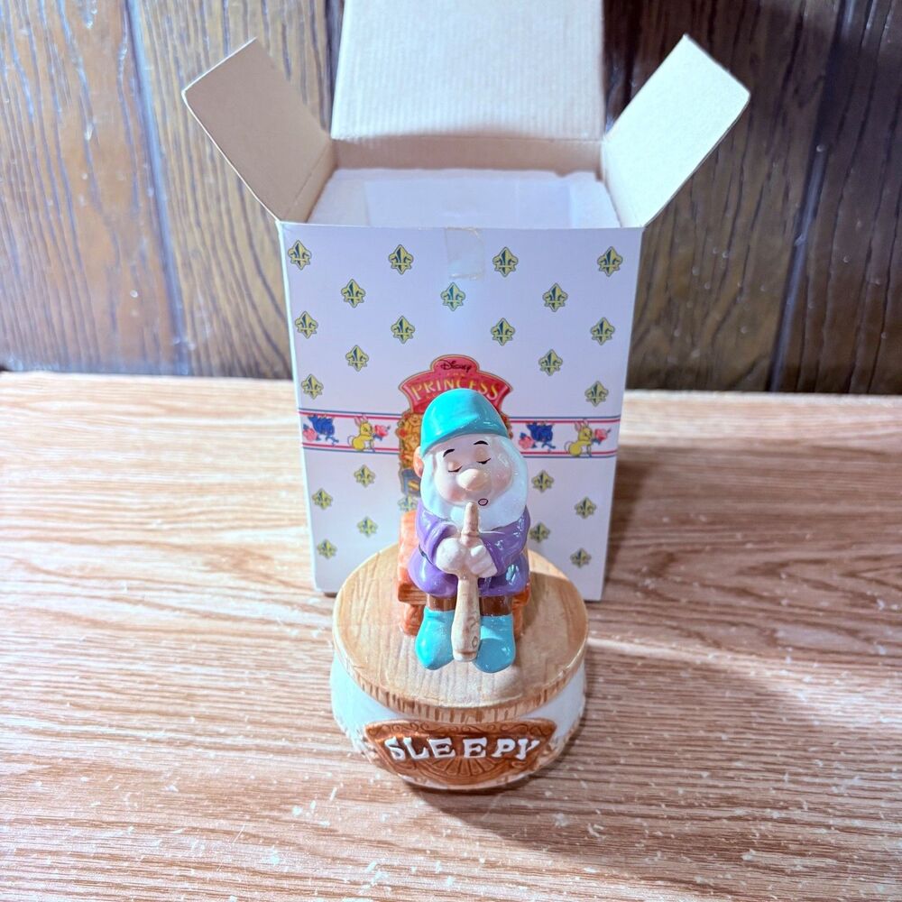 Schmid Walt Disney Snow White & The Seven Dwarfs Sneezy Music Box 5" NEW